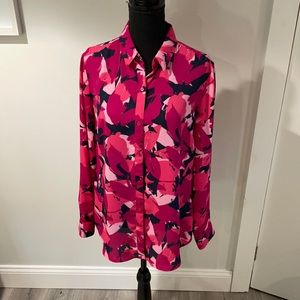 Multi-colored button down blouse Banana Republic